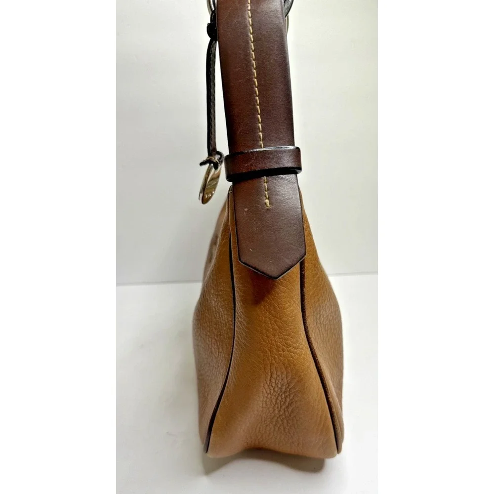 Dooney & Bourke 1975 Anniversary East West Hobo Purse Shoulder Brown Leather